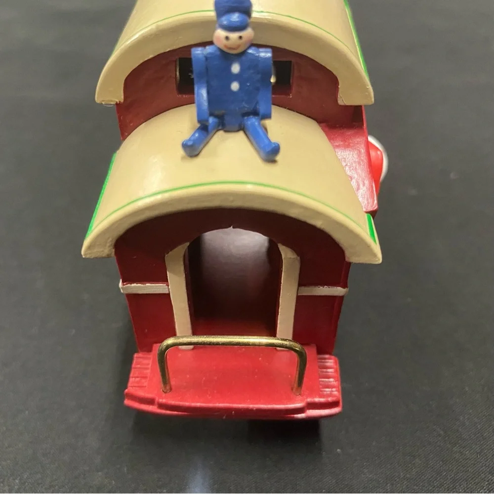 Christmas Caboose Santa train ornament 1989 vintage holiday keepsake bear